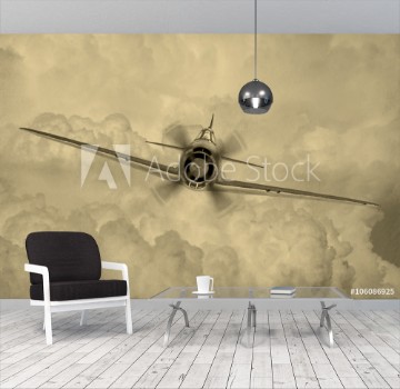 Bild på Vintage style image of World War 2 era fighter plane known as Geroge by the allies